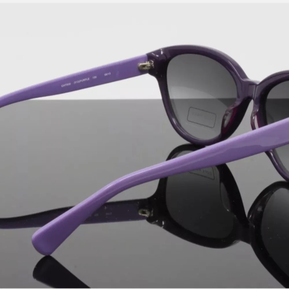 Cole Haan Sunglasses Purple Lavender Gradient Charcoal Gray Polarized UV Lenses